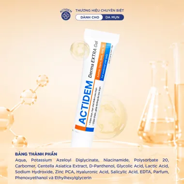 Gel giảm mụn mờ thâm Actidem Derma Extra Gel 18gram