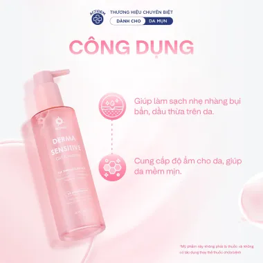Gel rửa mặt dành cho da khô, nhạy cảm Actidem Derma Sensitive Gel Cleanser 200ml