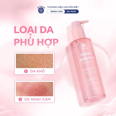 Gel rửa mặt dành cho da khô, nhạy cảm Actidem Derma Sensitive Gel Cleanser 200ml