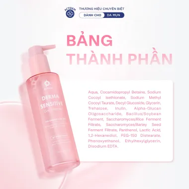 Gel rửa mặt dành cho da khô, nhạy cảm Actidem Derma Sensitive Gel Cleanser 200ml