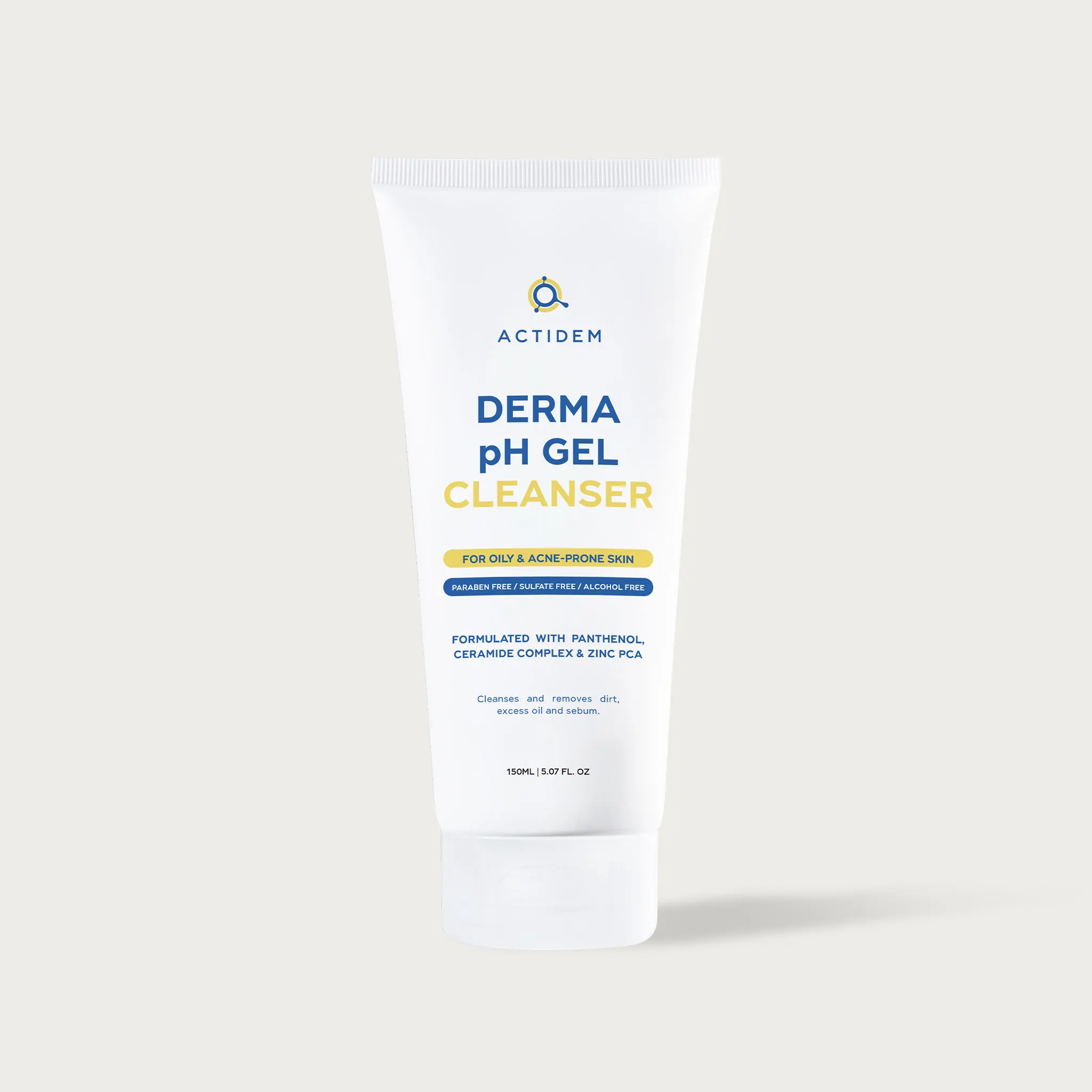 Gel rửa mặt sạch sâu dành cho da dầu mụn Actidem Derma pH Gel Cleanser 150ml
