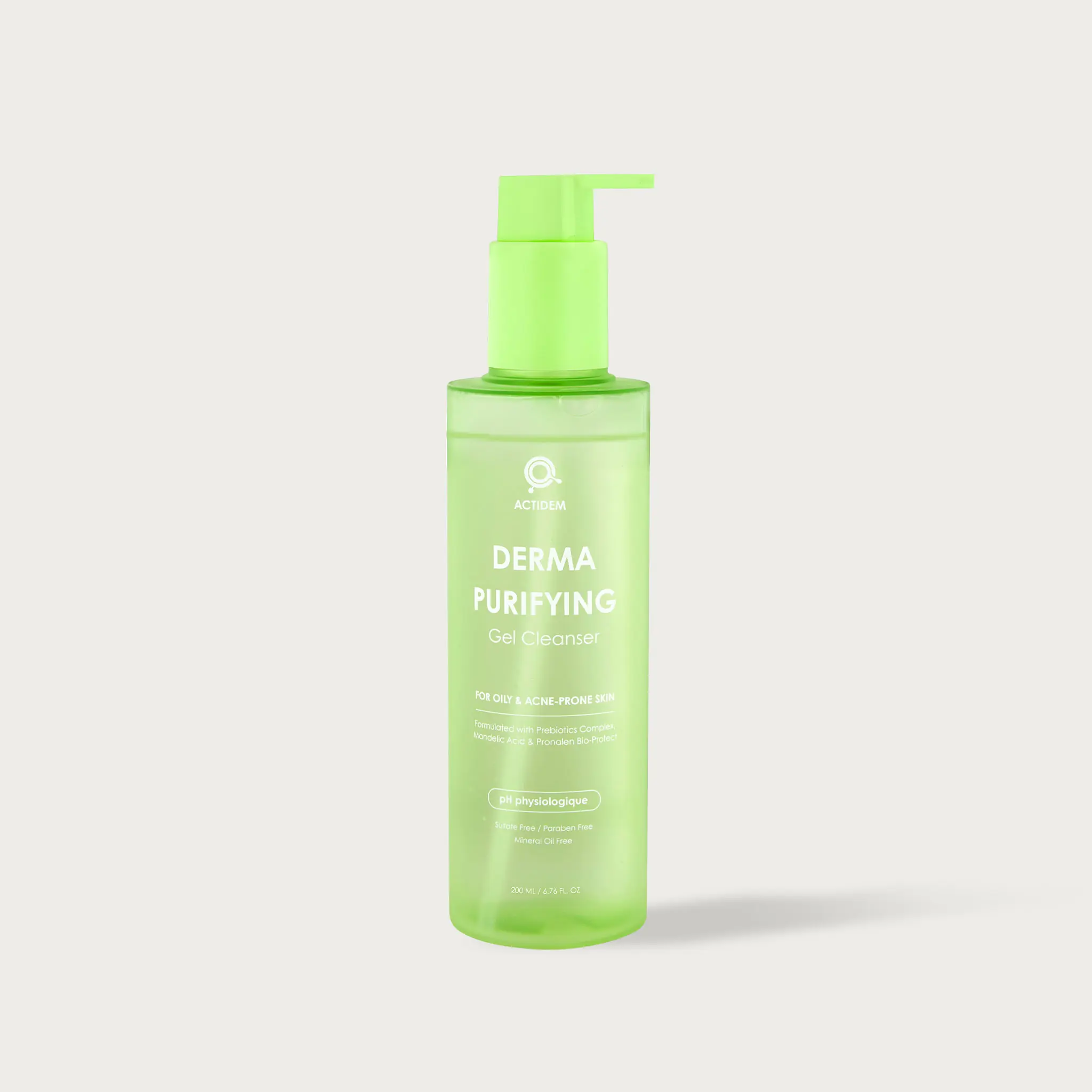 Gel rửa mặt dành cho da dầu mụn, nhạy cảm Actidem Derma Purifying Gel Cleanser 200ml